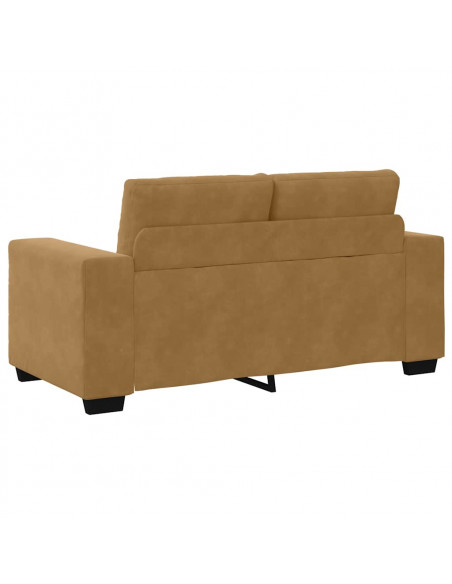 Divano Divanetto Marrone 120 cm in Velluto