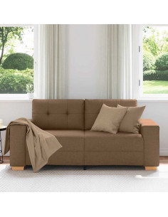 Divano Divanetto Marrone 140 cm in Tessuto 2