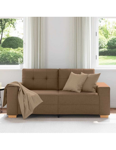 Divano Divanetto Marrone 140 cm in Tessuto