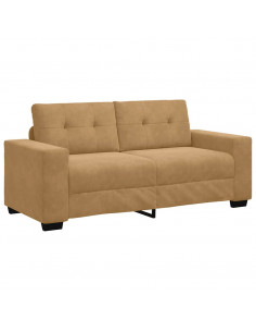 Divano Divanetto Marrone 140 cm in Velluto