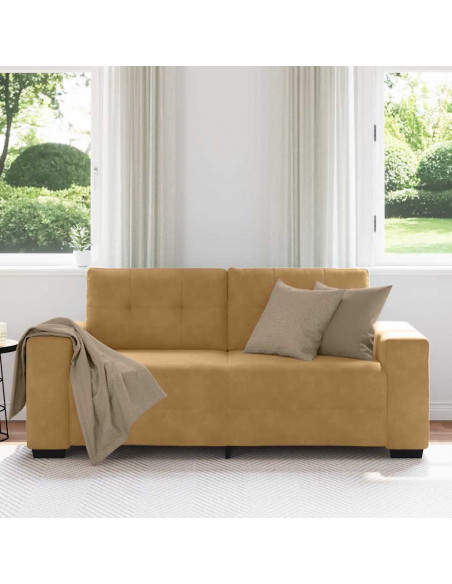 Divano Divanetto Marrone 140 cm in Velluto
