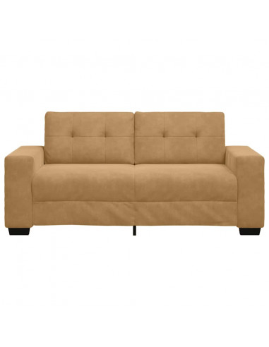 Divano Divanetto Marrone 140 cm in Velluto