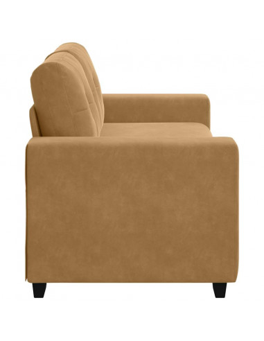 Divano Divanetto Marrone 140 cm in Velluto