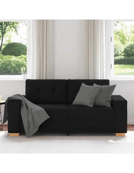 Divano Divanetto Nero 140 cm in Tessuto