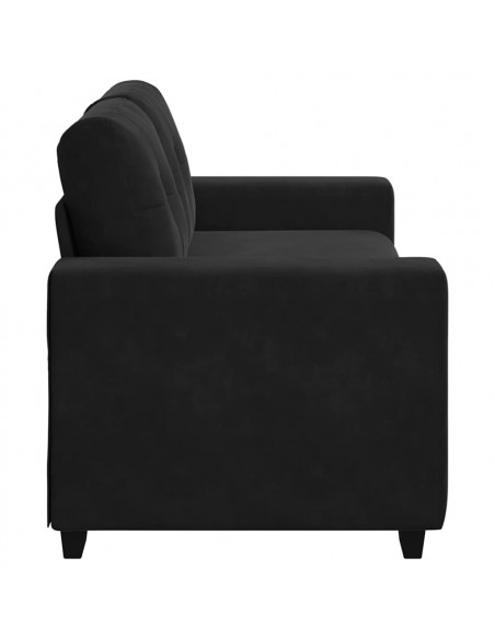 Divano Divanetto Nero 140 cm in Velluto