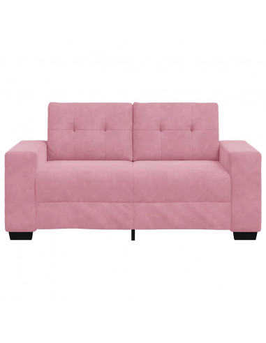 | Divano a due posti | con cuscino Rosa Velluto