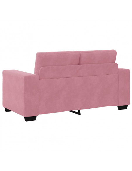 | Divano a due posti | con cuscino Rosa Velluto