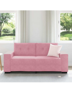 Divano Divanetto Rosa 180x77x82 cm in Velluto 2