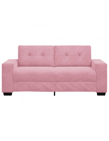Divano Divanetto Rosa 180x77x82 cm in Velluto