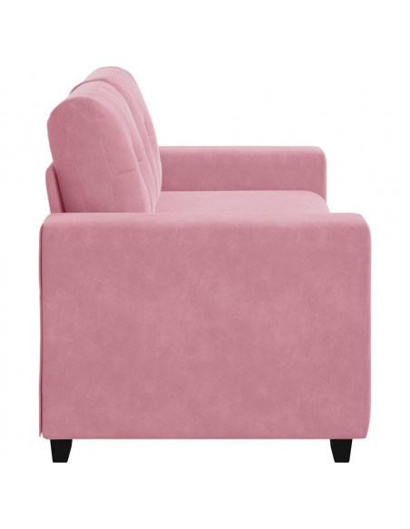 Divano Divanetto Rosa 140 cm in Velluto