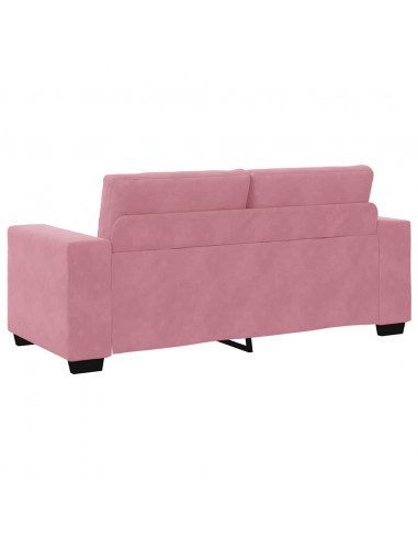 Divano Divanetto Rosa 180x77x82 cm in Velluto