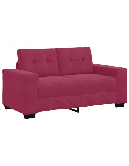 Divano Divanetto Rosso Vino 120 cm in Velluto