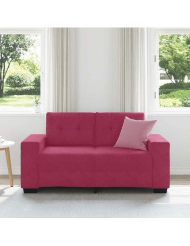 Divano Divanetto Rosso Vino 120 cm in Velluto