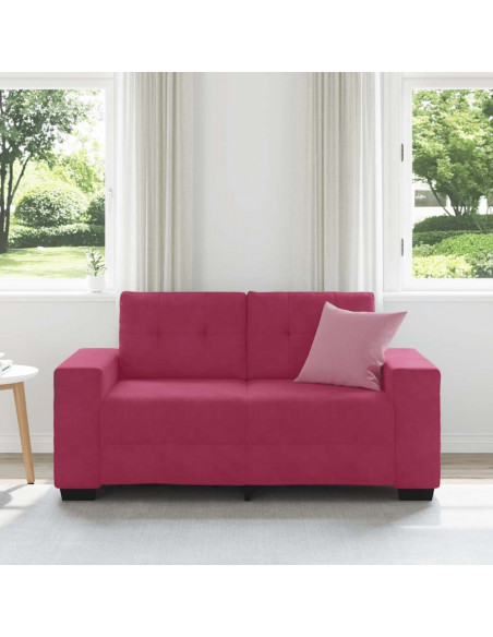 Divano Divanetto Rosso Vino 120 cm in Velluto