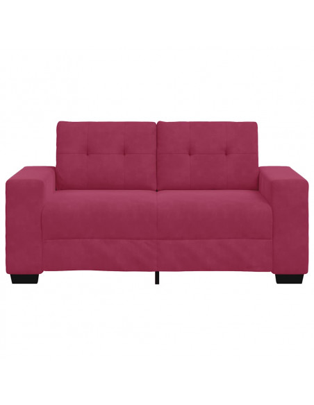 Divano Divanetto Rosso Vino 120 cm in Velluto