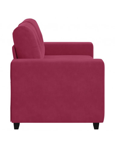 Divano Divanetto Rosso Vino 120 cm in Velluto
