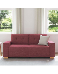 Divano Divanetto Rosso Vino 140 cm in Tessuto 2