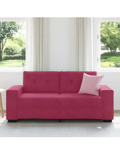 Divano Divanetto Rosso Vino 140 cm in Velluto 2