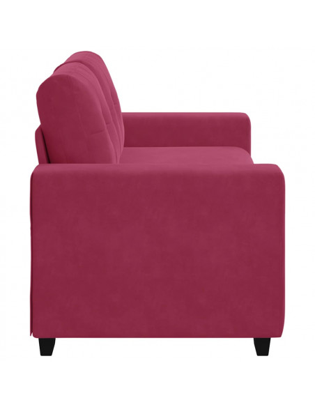 Divano Divanetto Rosso Vino 140 cm in Velluto