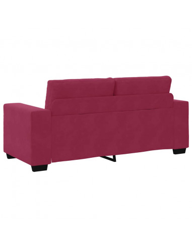 Divano Divanetto Rosso Vino 140 cm in Velluto