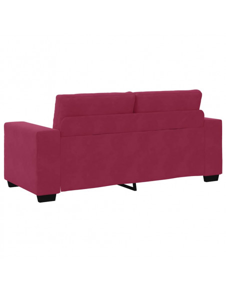 Divano Divanetto Rosso Vino 140 cm in Velluto