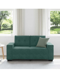 Divano Divanetto Verde Scuro 120 cm Velluto 2