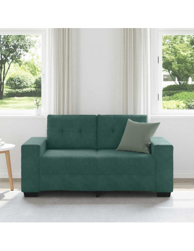 Divano Divanetto Verde Scuro 120 cm Velluto