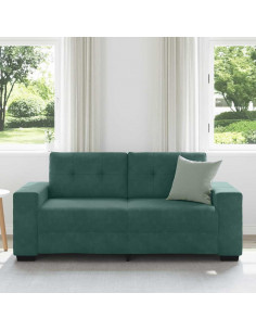 Divano Divanetto Verde Scuro 140 cm in Velluto 2