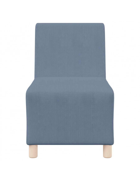 Divano Sedia Blu 55 cm Tessuto di velluto a coste