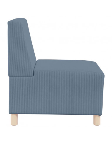 Divano Sedia Blu 55 cm Tessuto di velluto a coste