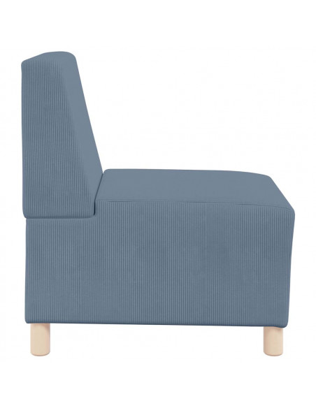 Divano Sedia Blu 55 cm Tessuto di velluto a coste