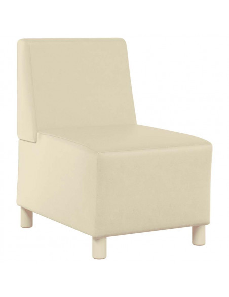 Divano Sedia Crema 55 cm in Similpelle