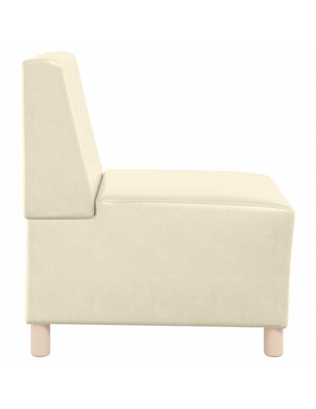 Divano Sedia Crema 55 cm in Similpelle