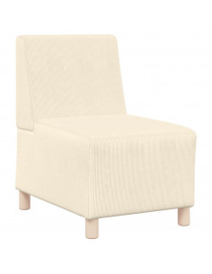 Divano Sedia Crema 55 cm Tessuto di Velluto a Coste