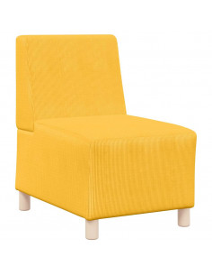 Divano Sedia Giallo Chiaro 55 cm in Tessuto di Velluto a Coste