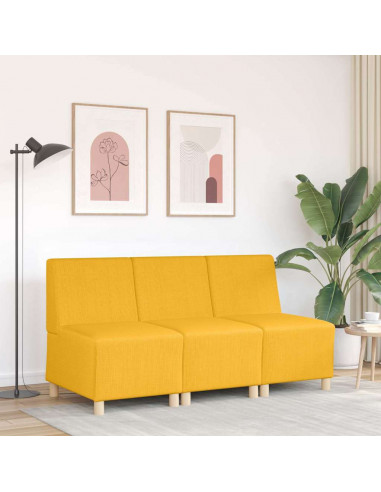 Divano Sedia Giallo Chiaro 55 cm in Tessuto di Velluto a Coste