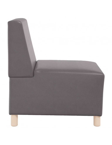 Divano Sedia Grigia 55 cm in Similpelle