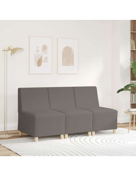 Divano Sedia Grigio Chiaro 55 cm Tessuto di Velluto a Coste