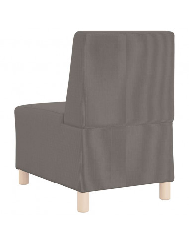 Divano Sedia Grigio Chiaro 55 cm Tessuto di Velluto a Coste