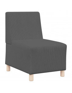 Divano Sedia Grigio Scuro 55 cm Tessuto di Velluto a Coste