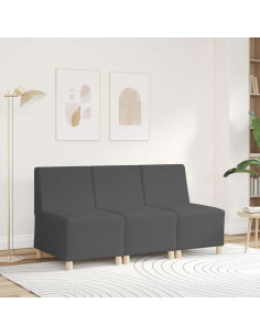 Divano Sedia Grigio Scuro 55 cm Tessuto di Velluto a Coste 2