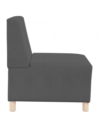 Divano Sedia Grigio Scuro 55 cm Tessuto di Velluto a Coste