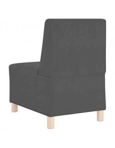 Divano Sedia Grigio Scuro 55 cm Tessuto di Velluto a Coste