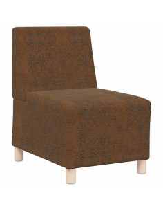 Divano Sedia Marrone 55 cm in Similpelle Scamosciata