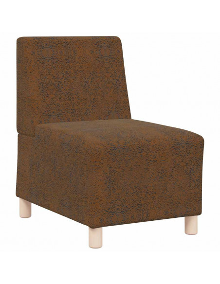 Divano Sedia Marrone 55 cm in Similpelle Scamosciata