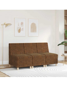 Divano Sedia Marrone 55 cm in Similpelle Scamosciata 2