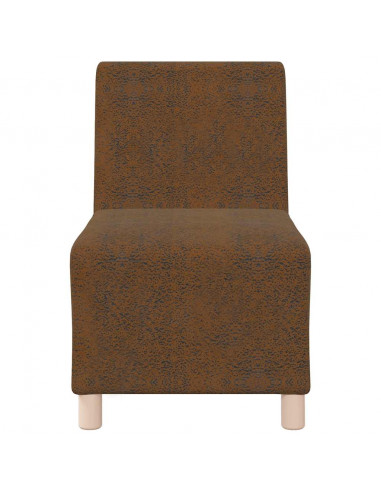 Divano Sedia Marrone 55 cm in Similpelle Scamosciata