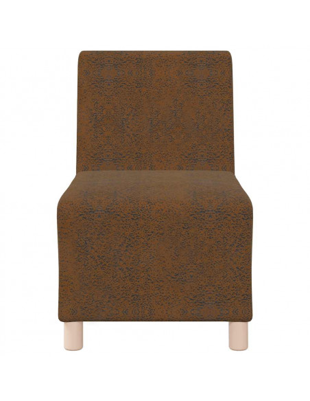 Divano Sedia Marrone 55 cm in Similpelle Scamosciata