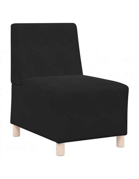 Divano Sedia Nero 55 cm Velluto