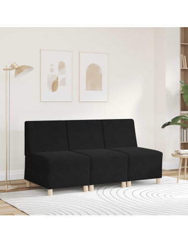 Divano Sedia Nero 55 cm Velluto